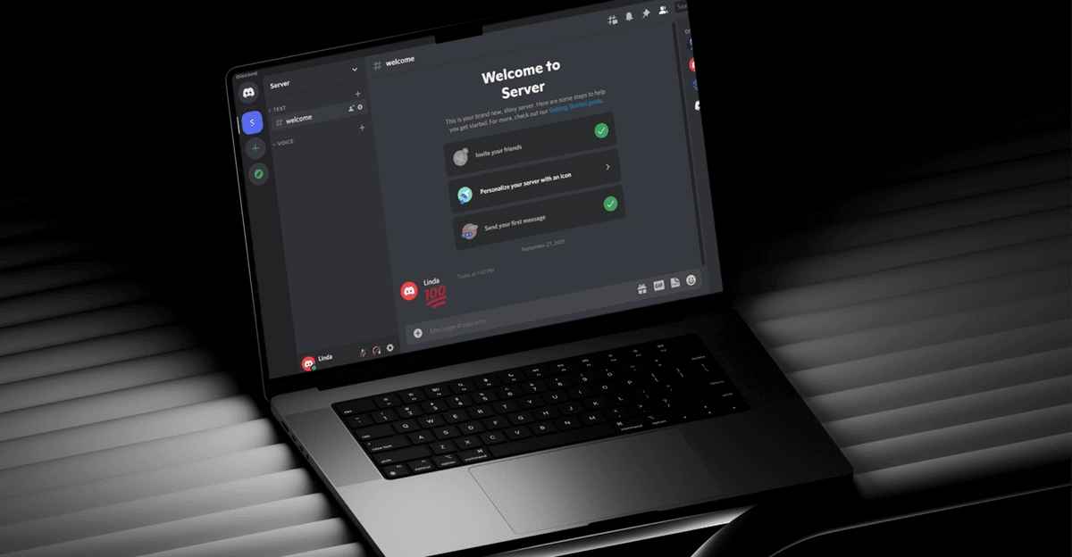 Laptop displaying TRC Community